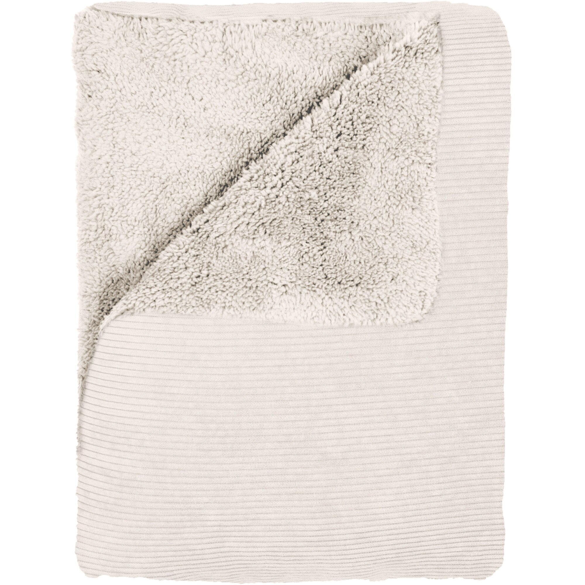 Patura cu blanita Velour Ecru Mistral Home, 130x170 cm, poliester, crem