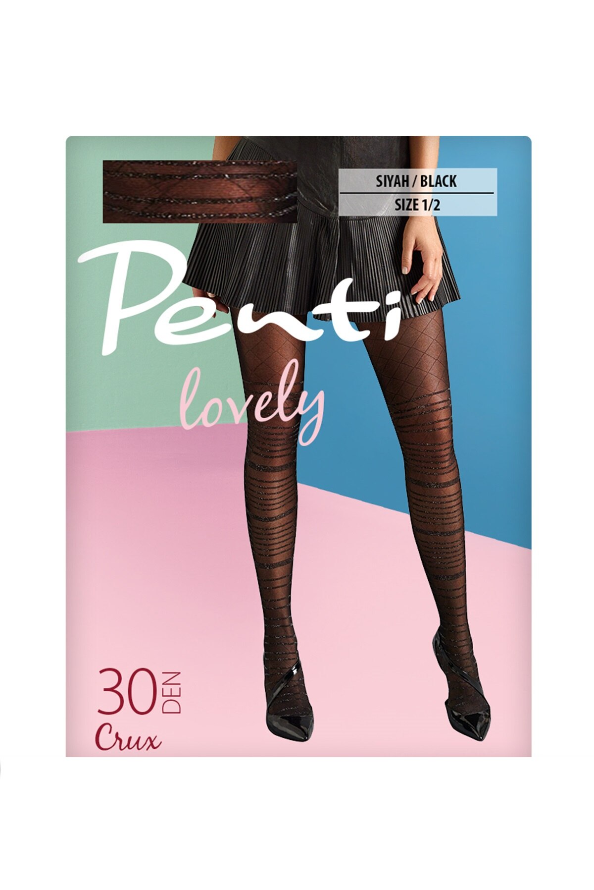 Dres dama Crux, Penti, 30 DEN, negru, marime S / M