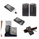 Husa Telefon compatibila cu Sharp Star Wars Mobile, cu clema pentru centura, rotativa, inchidere magnetica, piele naturala, negru