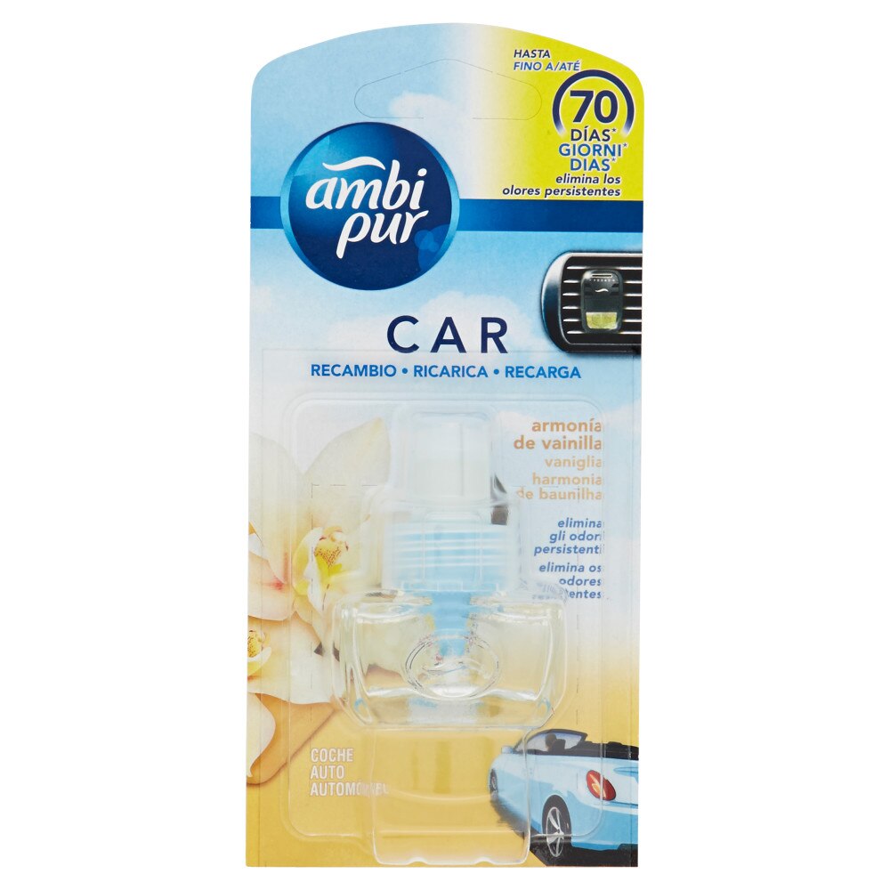 Odorizant auto, Ambi Pur Car, Vanilie, 1 rezerva odorizant auto 7 ml