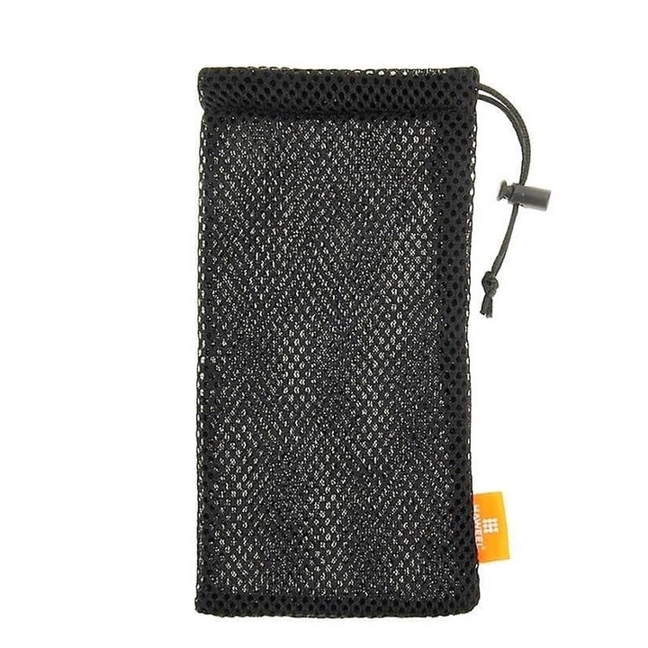Калъф, съвместим с Qihoo 360 Phone N6 Pro 1801-A01 Найлонова мрежеста чанта с верижка и катарама, черна