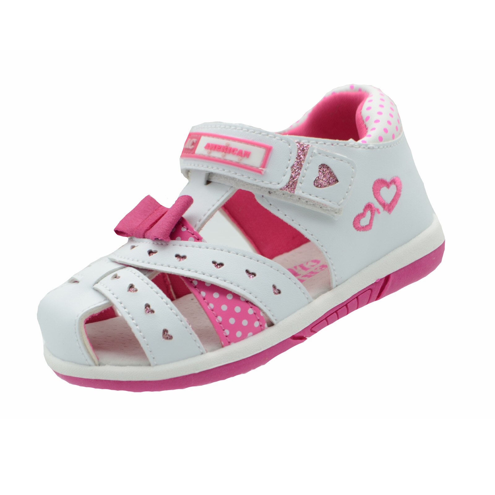 Sandale ortopedice pentru fete American Club DR17/21A_22, Alb 54894