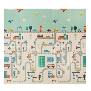 Covoras de joaca Artnico M1, 200x180, Multicolor, City si London, spuma, impermeabil pliabil, doua fete, extra gros, protectie impotriva loviturilor Covoras de joaca Artnico M1, 200x180, Multicolor, City si London, spuma, impermeabil pliabil, doua fete, extra gros, protectie impotriva loviturilor