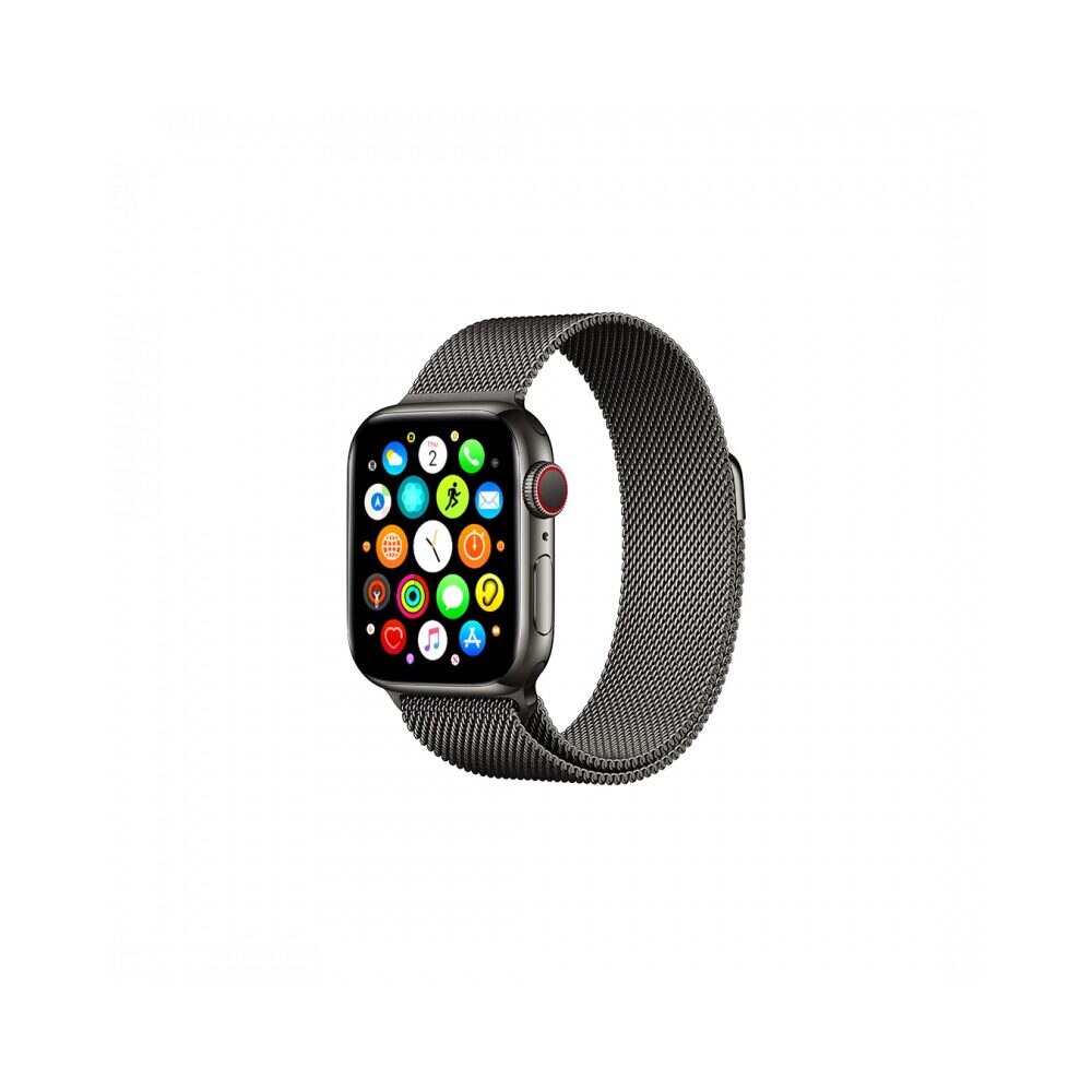 Curea Mercury Mesh pentru Apple Watch 4/5/6/SE 44 mm, Otel Inoxidabil, Negru