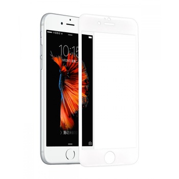 Tempered glass, Hoco, cu rama din ploicarbonat alb, pentru iPhone 6/6s plus Tempered glass, Hoco, cu rama din ploicarbonat alb, pentru iPhone 6/6s plus