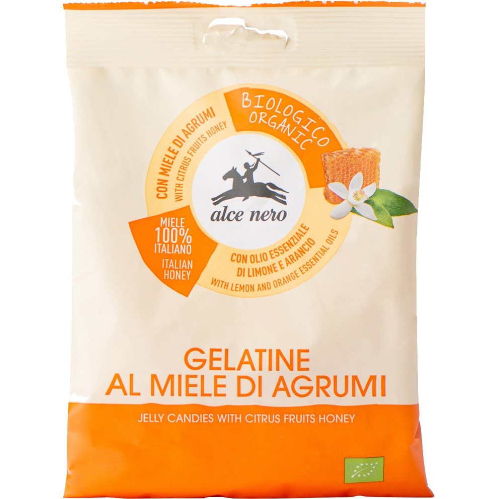 Drajeuri citrice si miere BIO Alce Nero, 100g