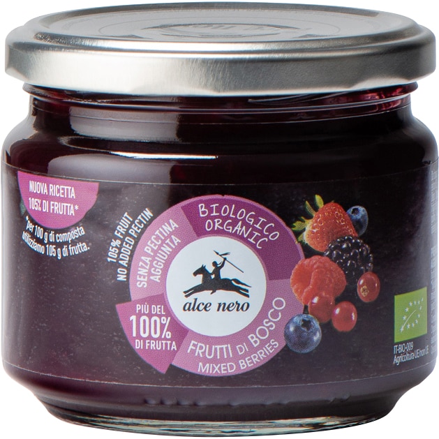 Gem de fructe de padure BIO Alce Nero, 270g