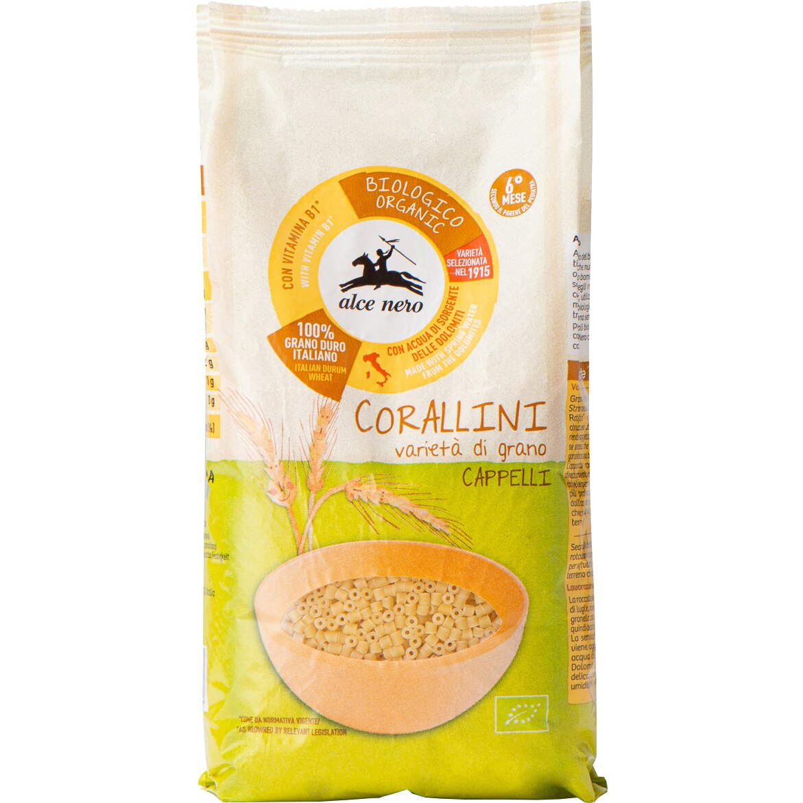 Paste corallini BIO Alce Nero, 500g