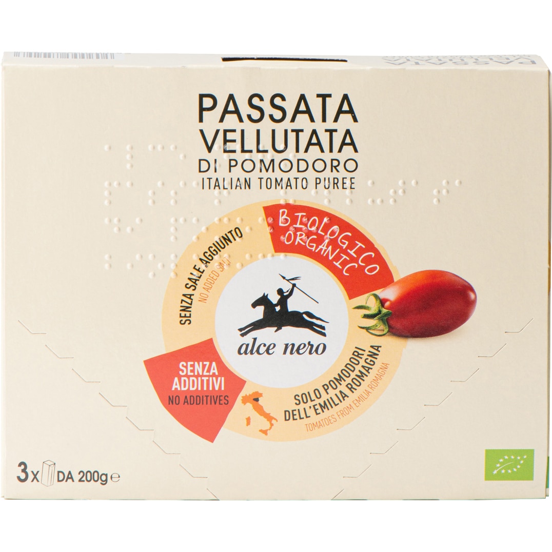 Pasata de rosii BIO Alce Nero, 3x200g, 600g