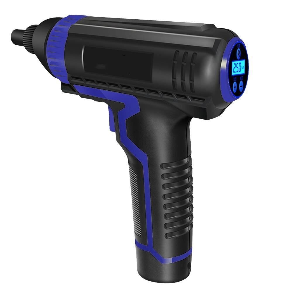 Compresor auto digital portabil, tip pistol, cu acumulator reincarcabil