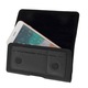 Калъф за телефон, съвместим с Blu Neo X2, с метална щипка за колан и държач за карти, плат и синтетична кожа, черен