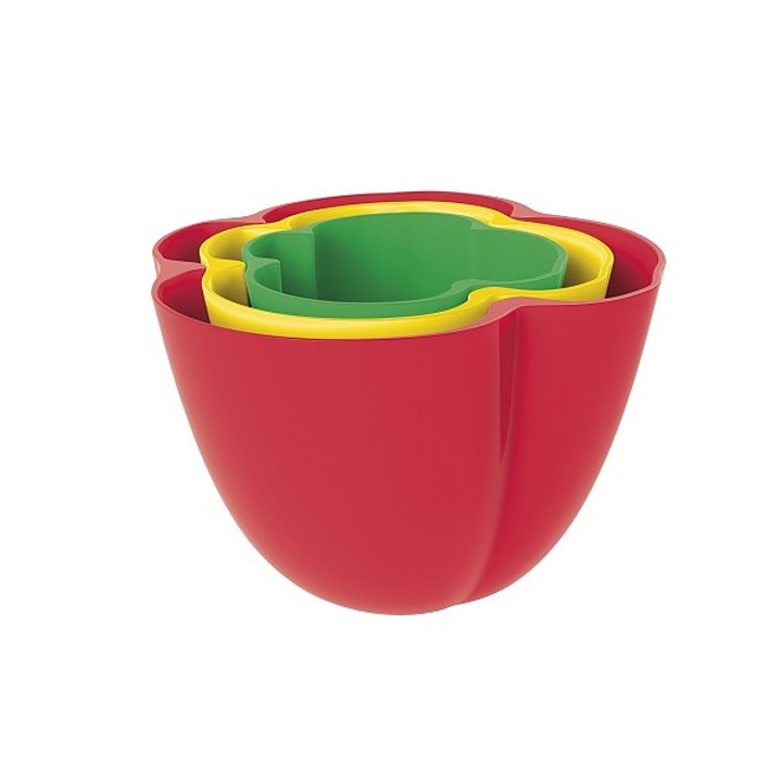 Set 3 boluri plastic ZaK Design, Multicolor