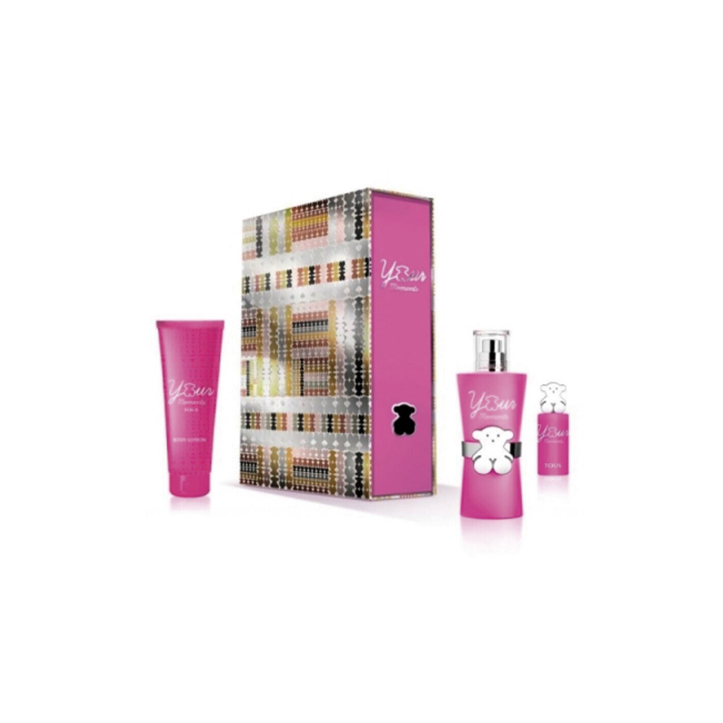 Set pentru femei Tous, Apa de toaleta 90 ml, Lotiune de corp 50 ml, Miniatura 15 ml