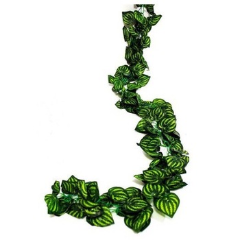 Ghirlanda Frunza artificiala Verde cu dungi Galbene, 235 cm Ghirlanda Frunza artificiala Verde cu dungi Galbene, 235 cm