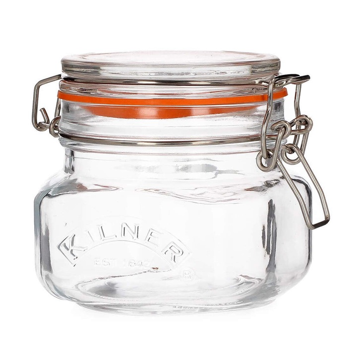 Borcan de sticla pentru depozitare Kilner, Square, 0.5 l