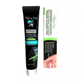 Pasta de Dinti, Bamboo, din Carbune Activ, pentru Albirea Dintilor, 107 gr Pasta de Dinti, Bamboo, din Carbune Activ, pentru Albirea Dintilor, 107 gr