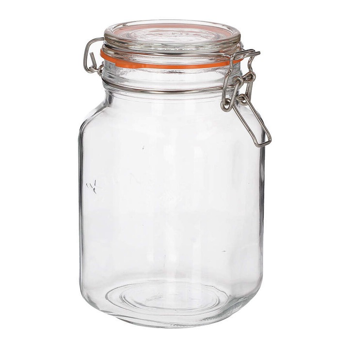 Borcan de sticla pentru depozitare Kilner, Square, 1.5 l