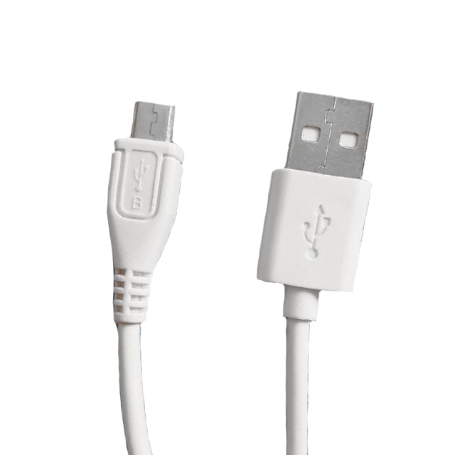 Cablu incarcare USB - Micro USB, alb, 1.5 m