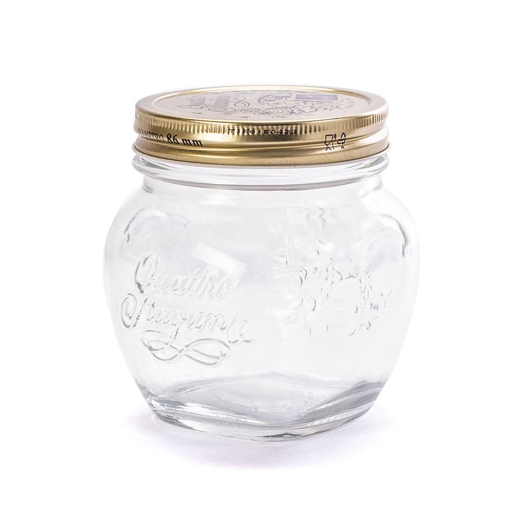 Borcan din sticla Bormioli Rocco, 0.5 l, cu capac, Transparent