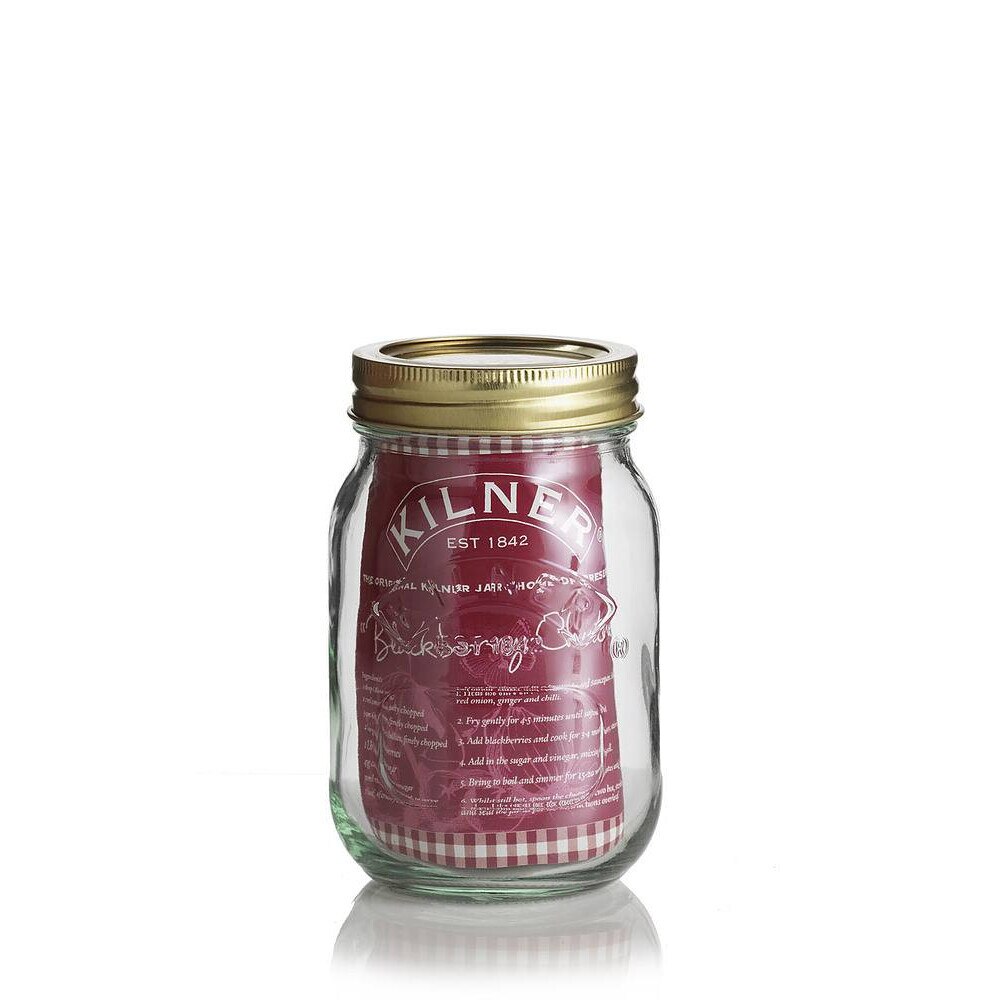 Borcan din sticla KILNER Chutney 0,5 l, pentru conservare, Transparent