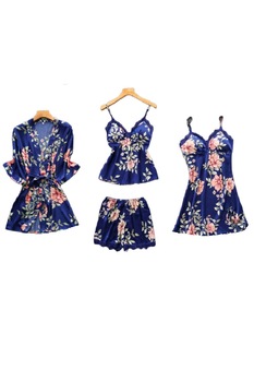 Pijamale de dama din satin, Albastru Pijamale de dama din satin, Albastru