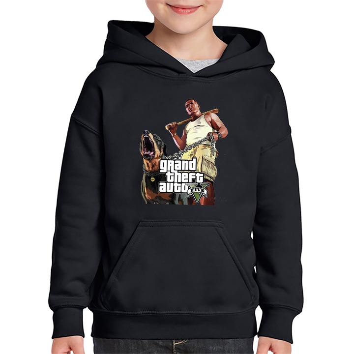 Franklin GTA Grand Theft Auto gyerek pulóver, Fekete