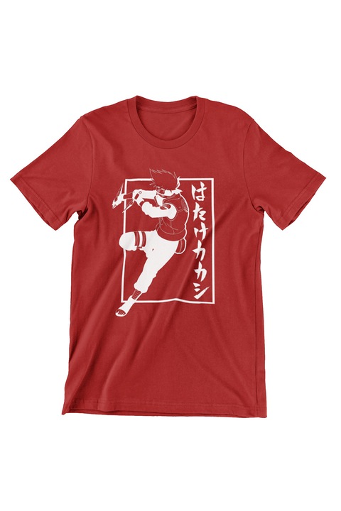 Мъжка тениска Naruto Shippuden, Kakashi fighting, червена, XS