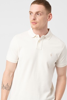 Polo Ralph Lauren, Tricou polo slim fit Classics, Alb prafuit Polo Ralph Lauren, Tricou polo slim fit Classics, Alb prafuit
