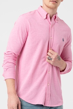 Polo Ralph Lauren, Camasa cu maneci lungi si logo brodat, Roz orhidee Polo Ralph Lauren, Camasa cu maneci lungi si logo brodat, Roz orhidee