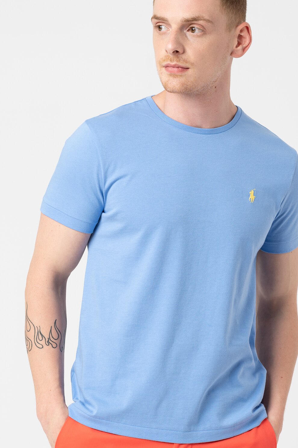 Polo Ralph Lauren, Tricou polo slim fit de bumbac Classics, Albastru lavanda