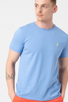 Polo Ralph Lauren, Tricou polo slim fit de bumbac Classics, Albastru lavanda Polo Ralph Lauren, Tricou polo slim fit de bumbac Classics, Albastru lavanda