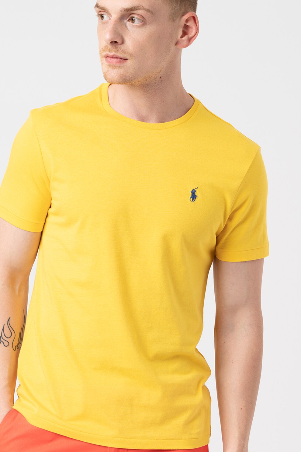 Polo Ralph Lauren, Tricou polo slim fit de bumbac Classics, Galben