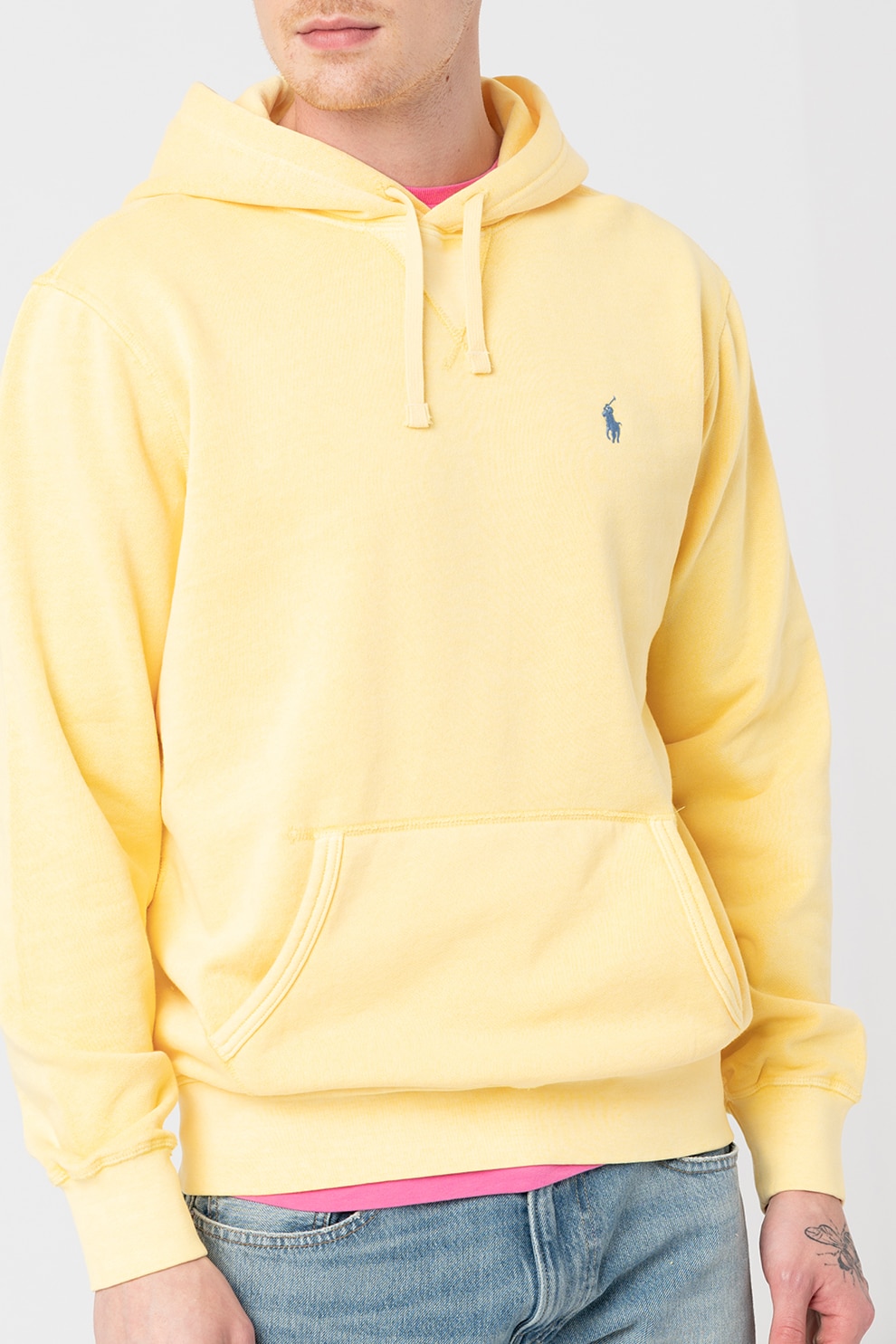yellow polo pullover