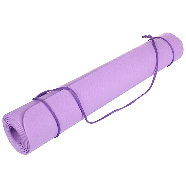 Saltea exercitii fizice Merco Yoga EVA 4, 173 x 61 x 0.4 cm, violet
