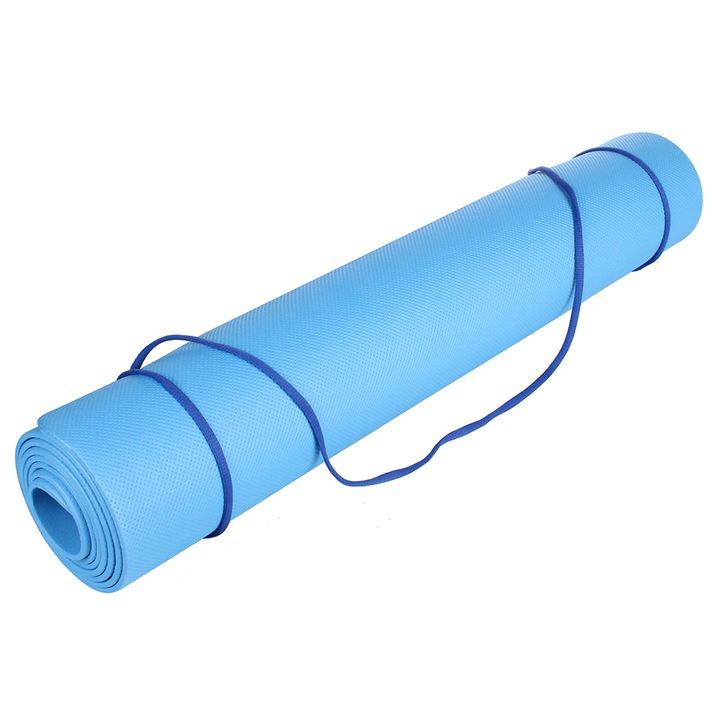 Saltea exercitii fizice Merco Yoga EVA 4, 173 x 61 x 0.4 cm, albastru
