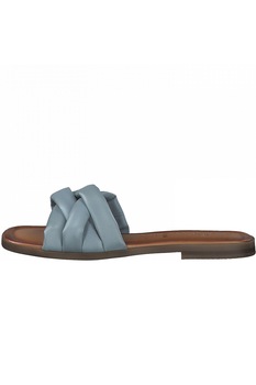 Papuci dama, S.Oliver, piele naturala, barete impletite matlasate, bleu Papuci dama, S.Oliver, piele naturala, barete impletite matlasate, bleu
