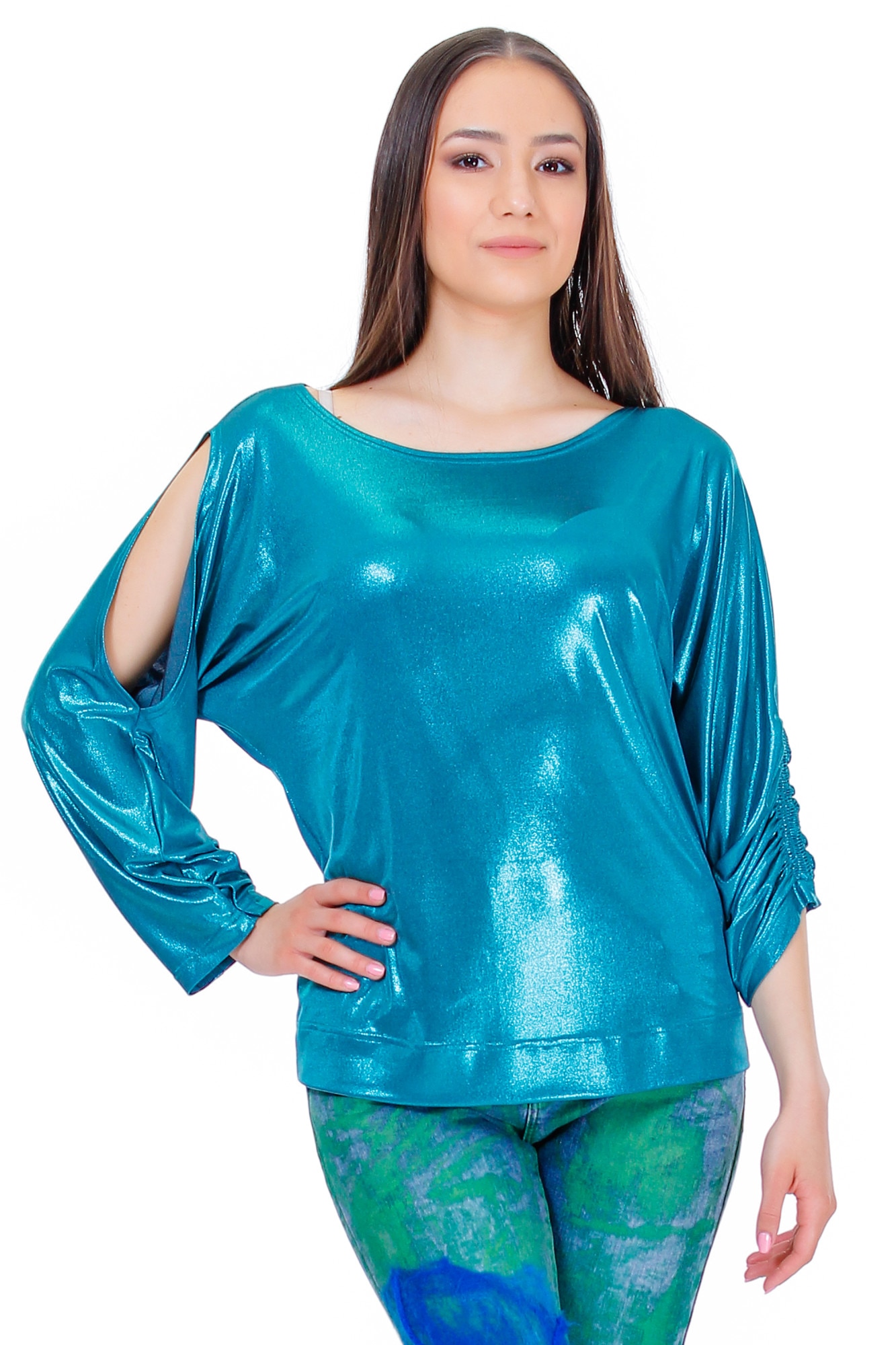 Bluza, Liza Panait, R2429, jerse, verde