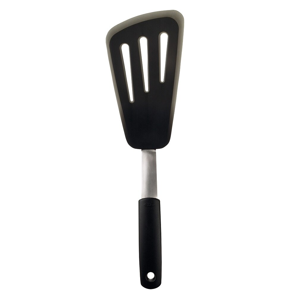 Spatula din silicon, OXO, 34.5 cm, Negru