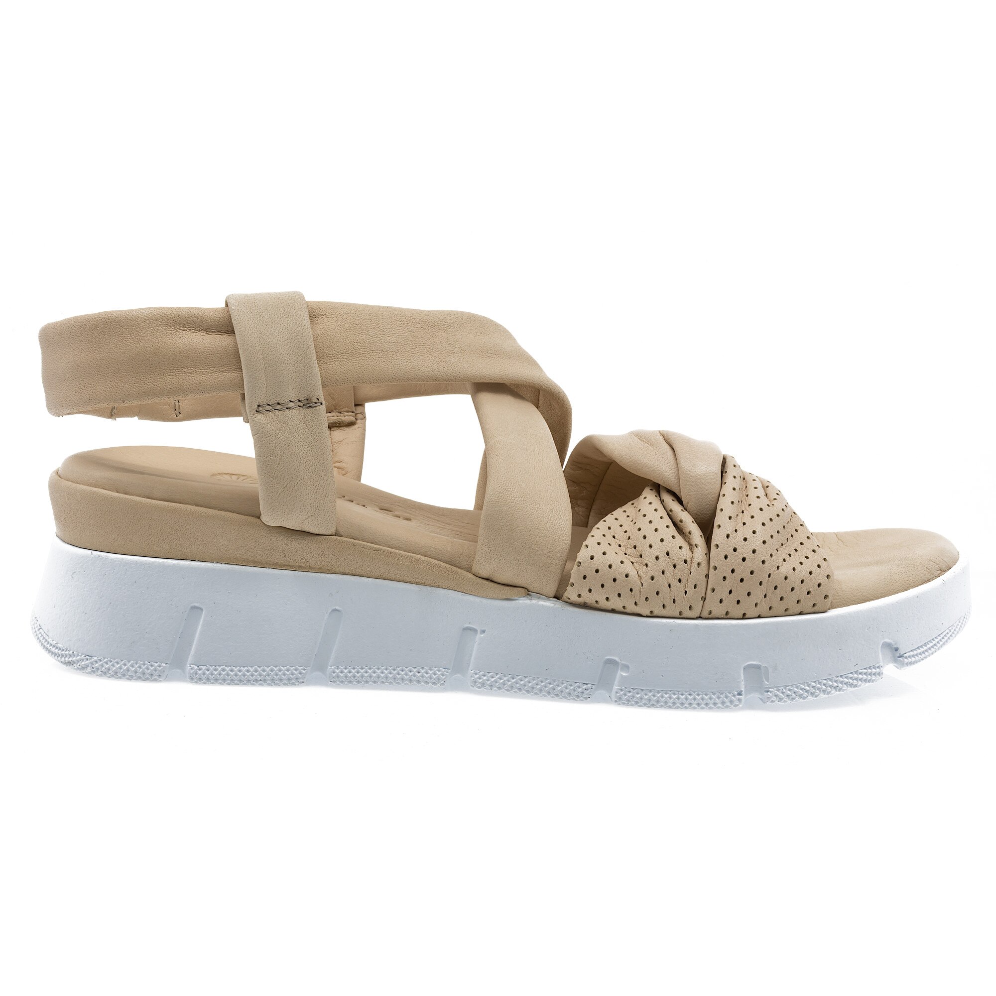 Sandale dama, Caspian, Cas-HY-1502, casual, piele naturala, Bej