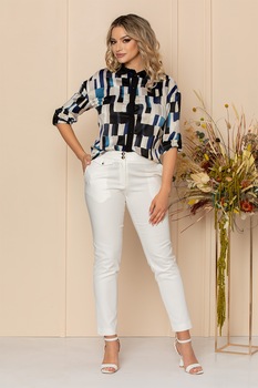 BAROCCA, Camasa cu model in dungi si maneci cazute, Multicolora BAROCCA, Camasa cu model in dungi si maneci cazute, Multicolora