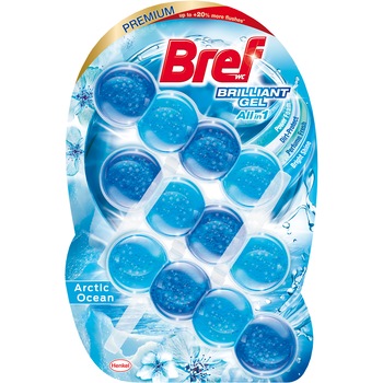Odorizant toaleta Bref Brilliant Gel, Arctic Ocean, 3x42 g Odorizant toaleta Bref Brilliant Gel, Arctic Ocean, 3x42 g