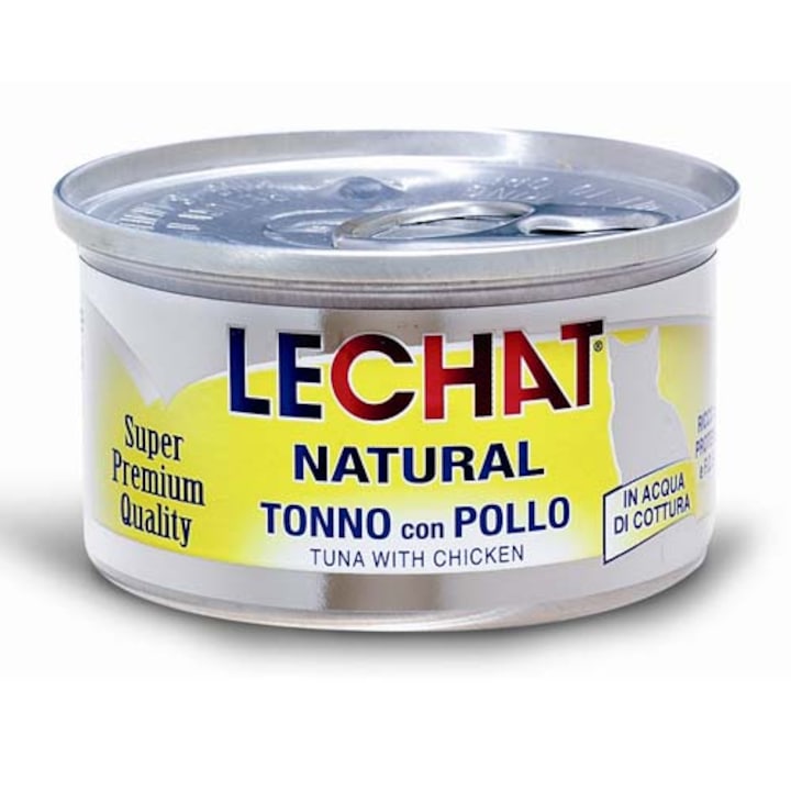 Monge Lechat Natural Tonhal csirkével 80g szuper prémium konzerv felnőtt macskáknak