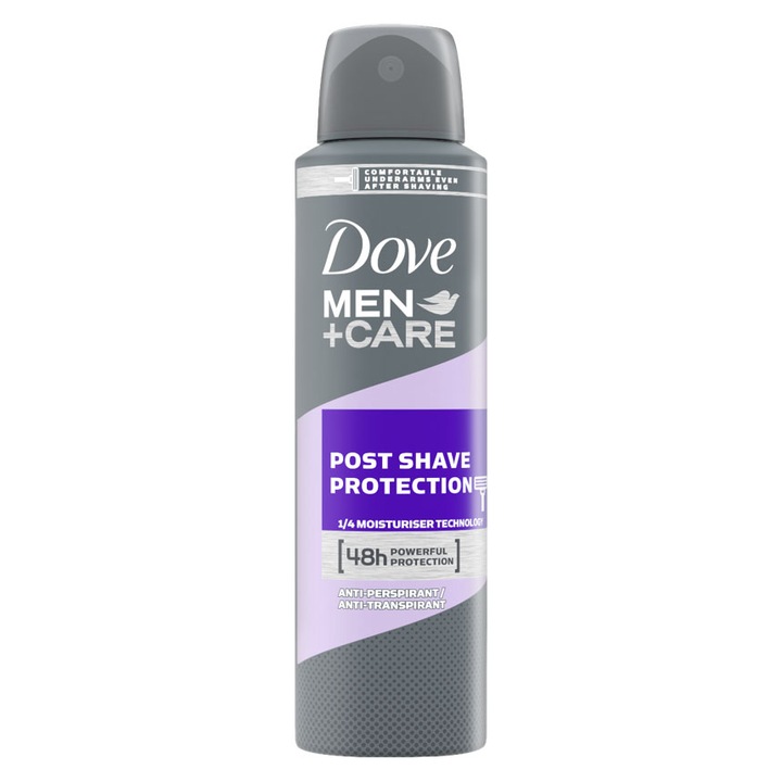 Дезодорант спрей Dove Men+Care Post Shave Protect, Против изпотяване, 150 мл