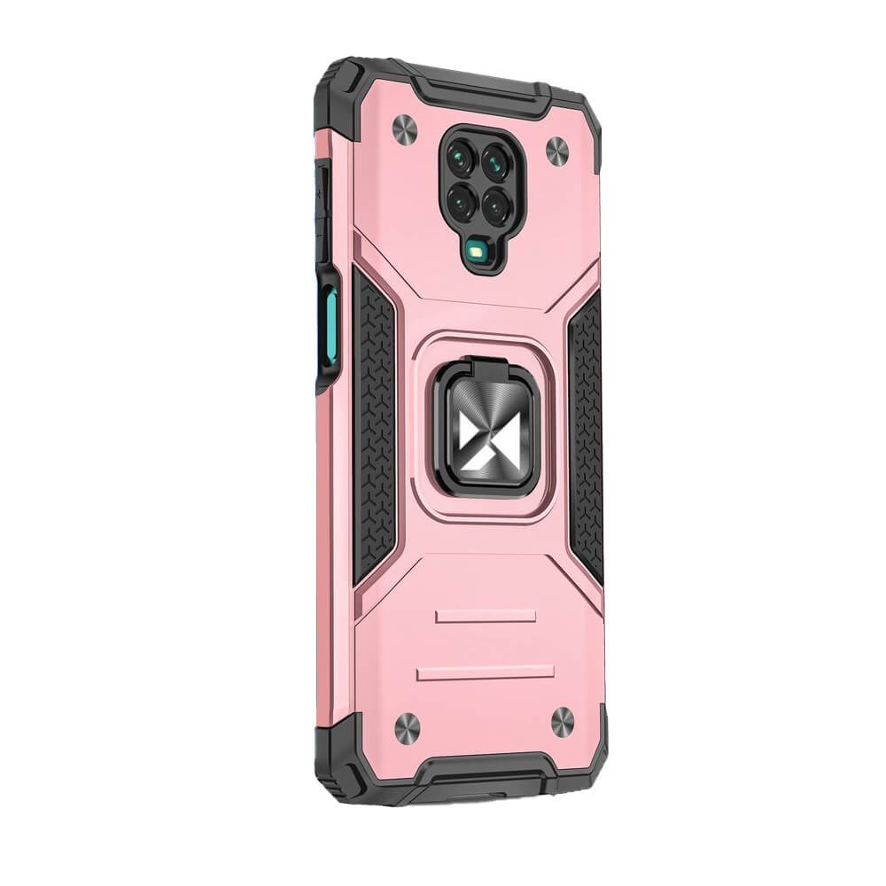 Husa Compatibila Xiaomi Redmi Note 9 Pro / Redmi Note 9S, Ring Armor Case Kickstand, Wozinsky, Roz