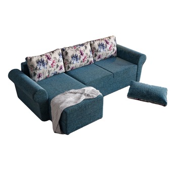 Coltar Bonito, extensibil, cu lada depozitare, stofa, 260 x 140 cm, Turcoaz Coltar Bonito, extensibil, cu lada depozitare, stofa, 260 x 140 cm, Turcoaz