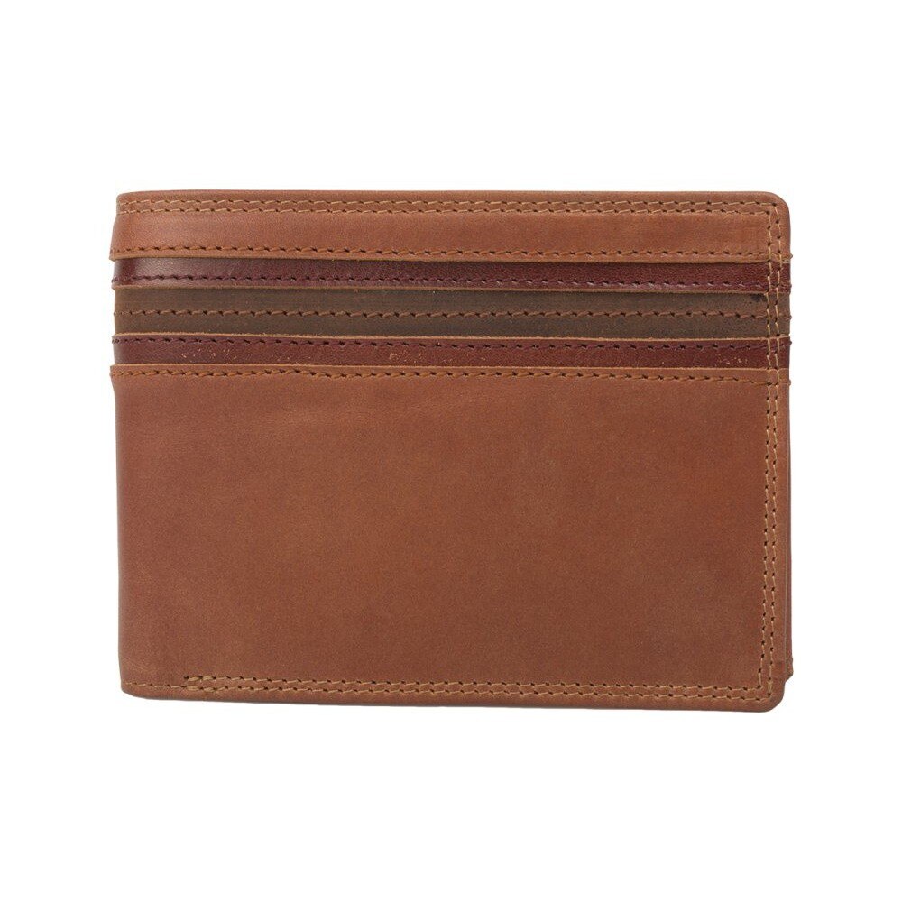 Portofel barbati, maro, piele naturala, RFID, 12,5 x 10 cm, L2413