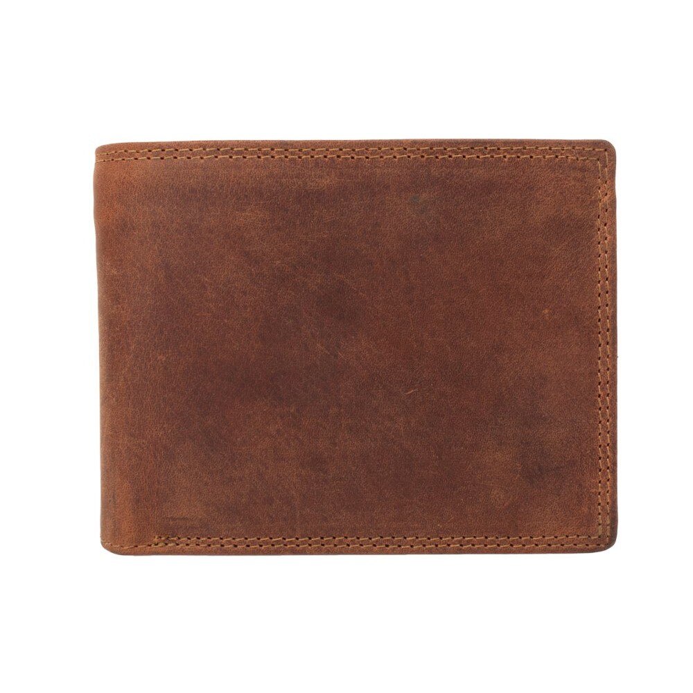 Portofel barbati, maro, piele naturala, RFID, 12,5 x 10 cm, L2412