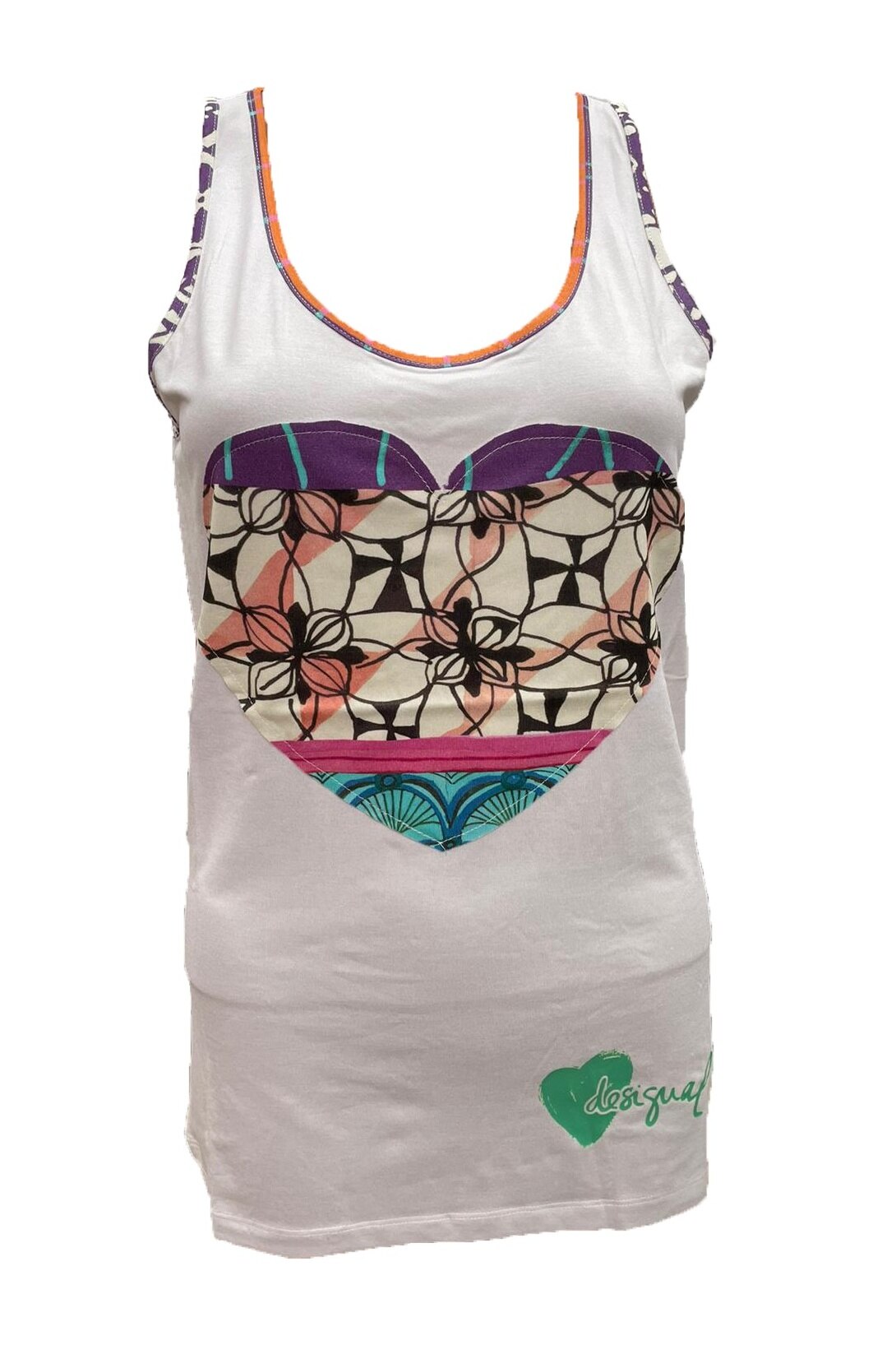 Maiou, Desigual, 61NL0T5, Alb/Mov, S-M