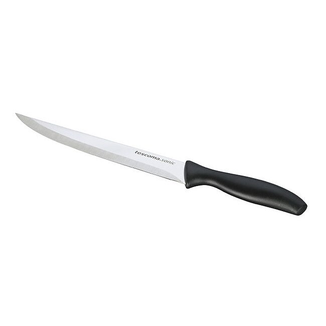 Cutit pentru carne Tescoma Sonic, 18 cm, Otel inoxidabil, Negru/Argintiu