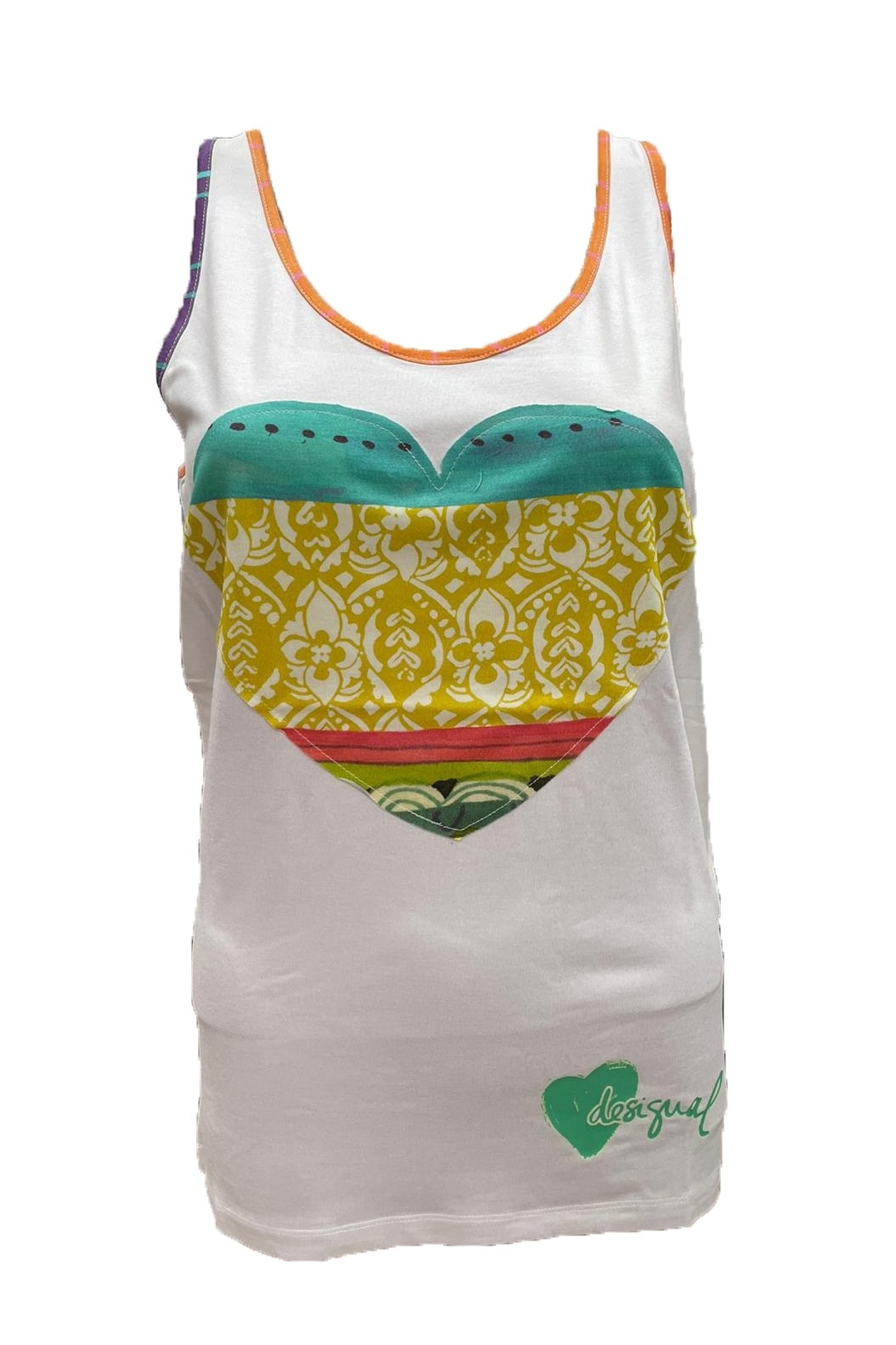 Maiou, Desigual, 61NL0T5, Alb/Galben, S-M